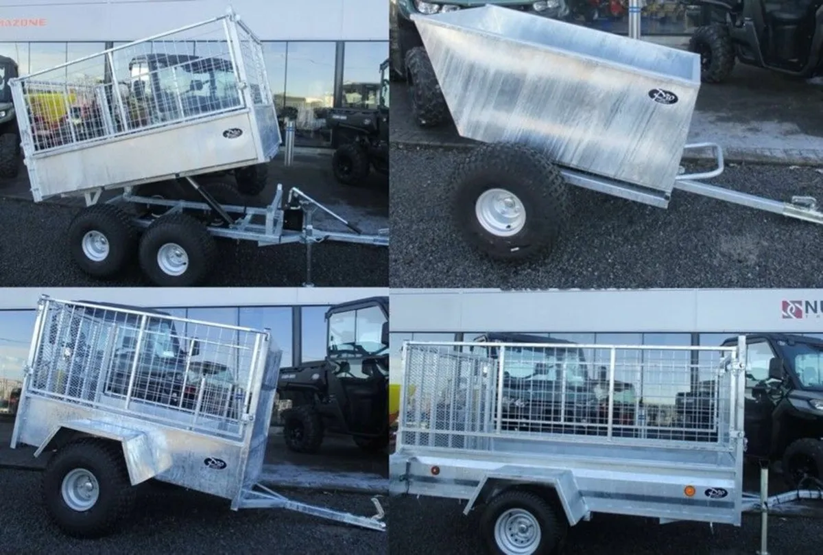 Quad trailers tipper 5 x 3 trailer 7 x 4 trailer - Image 1