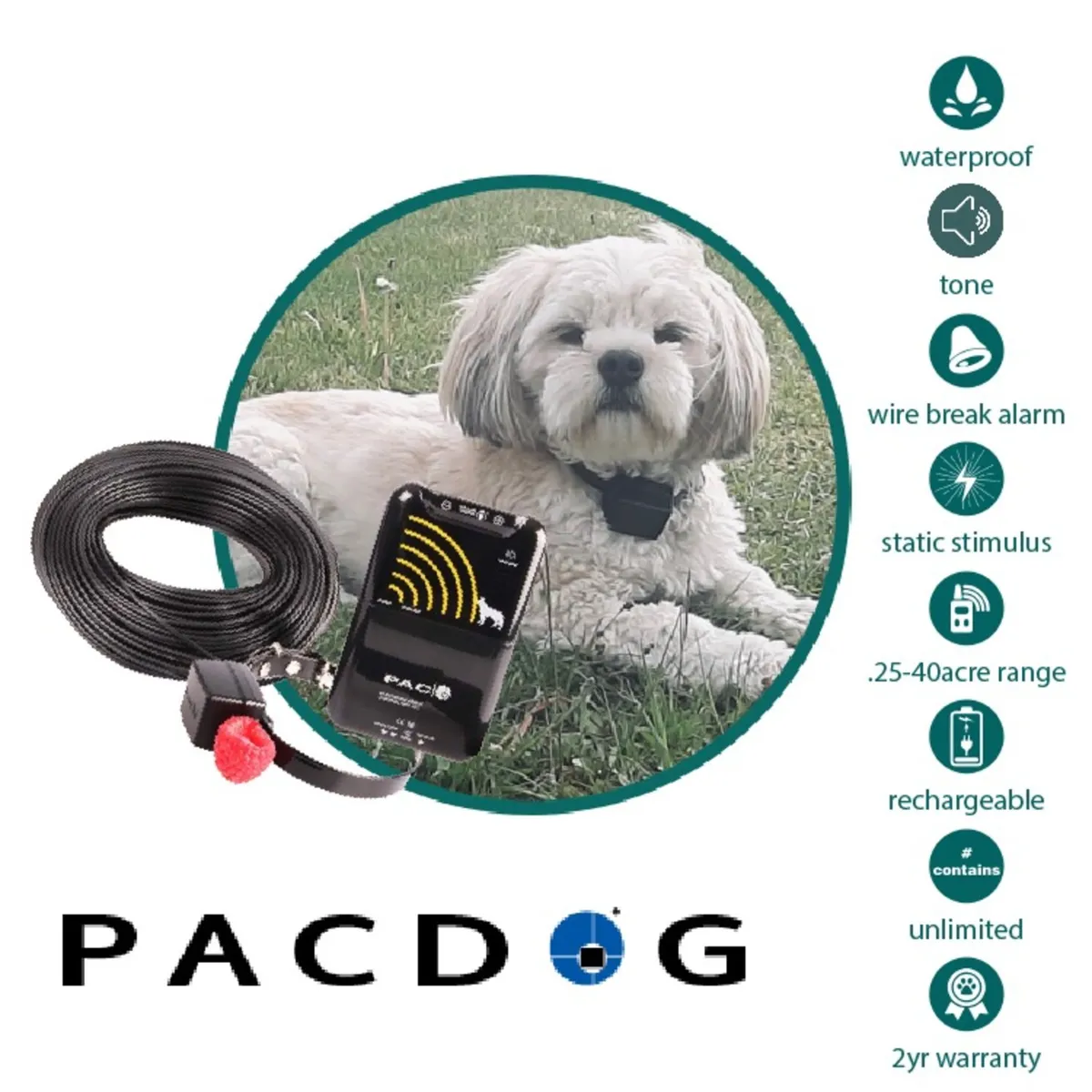 Pet Fence Mini/SM Dog/Cat - 100m Wire | PACDOG - Image 1