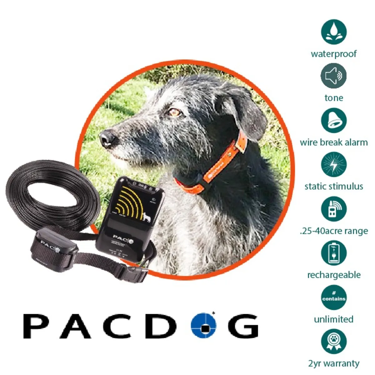 Pet Fence M/L Dog - 200m Wire | PACDOG