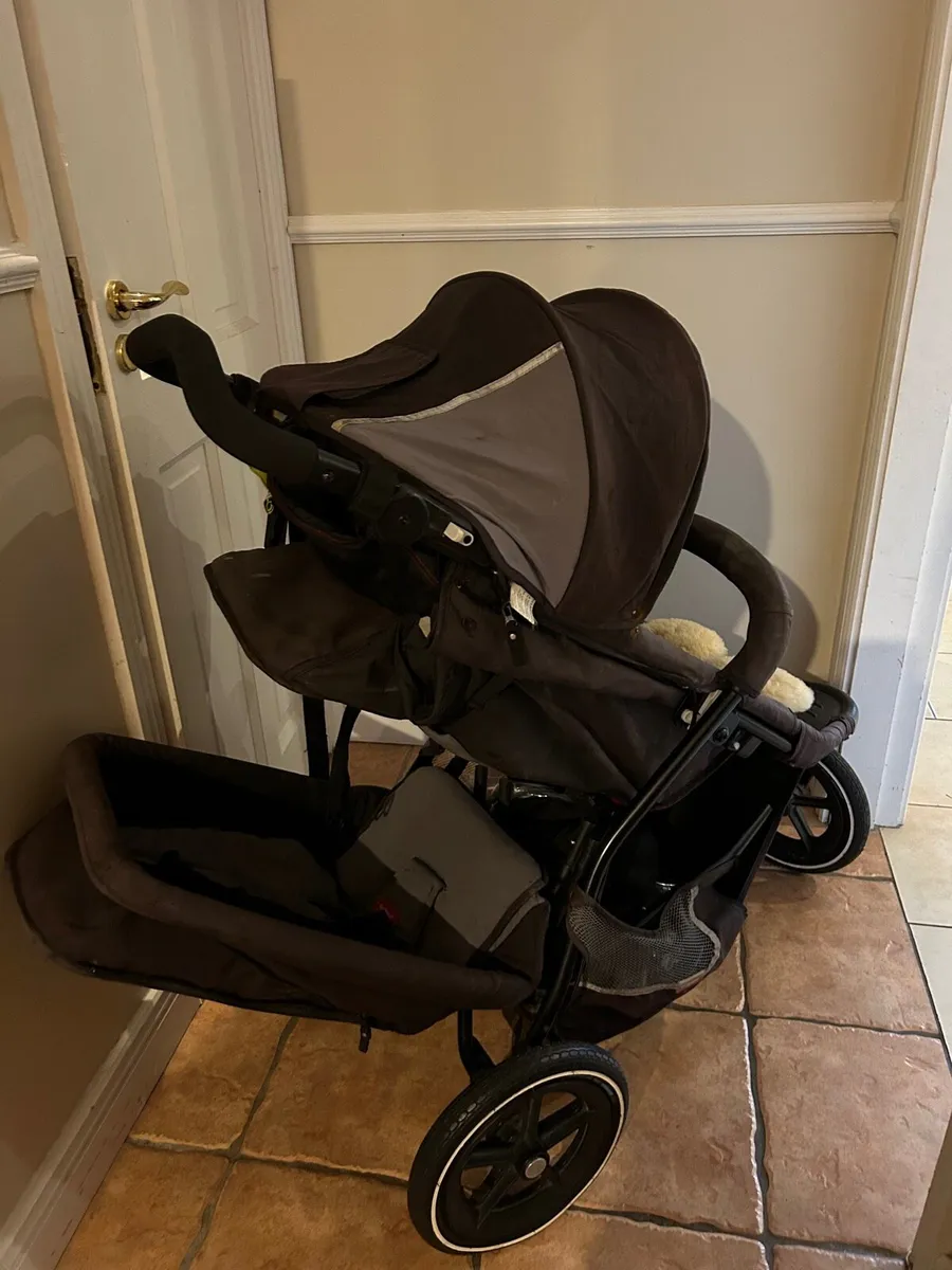 Nuna double store stroller used