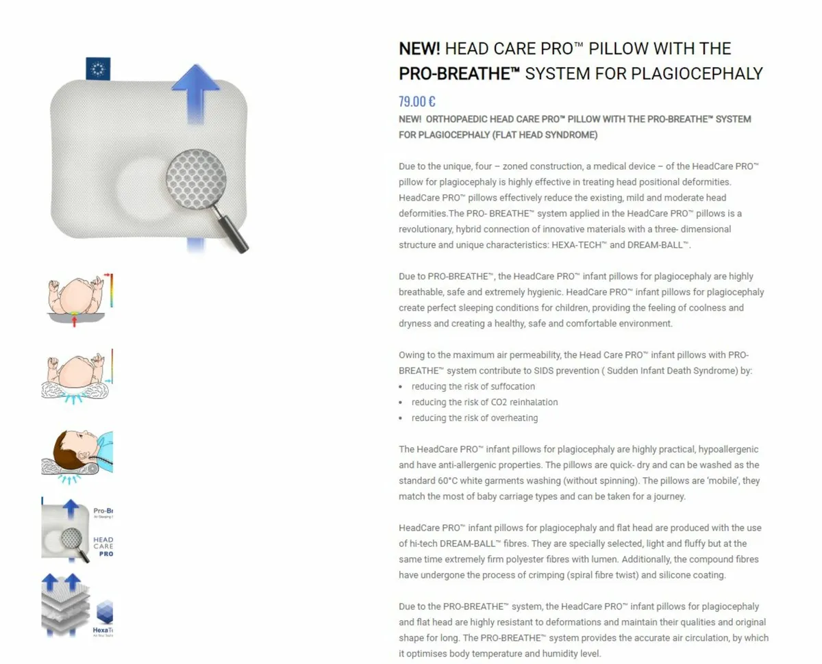 2 x HEAD CARE PRO  SYSTEM FOR PLAGIOCEPHALY - Image 2