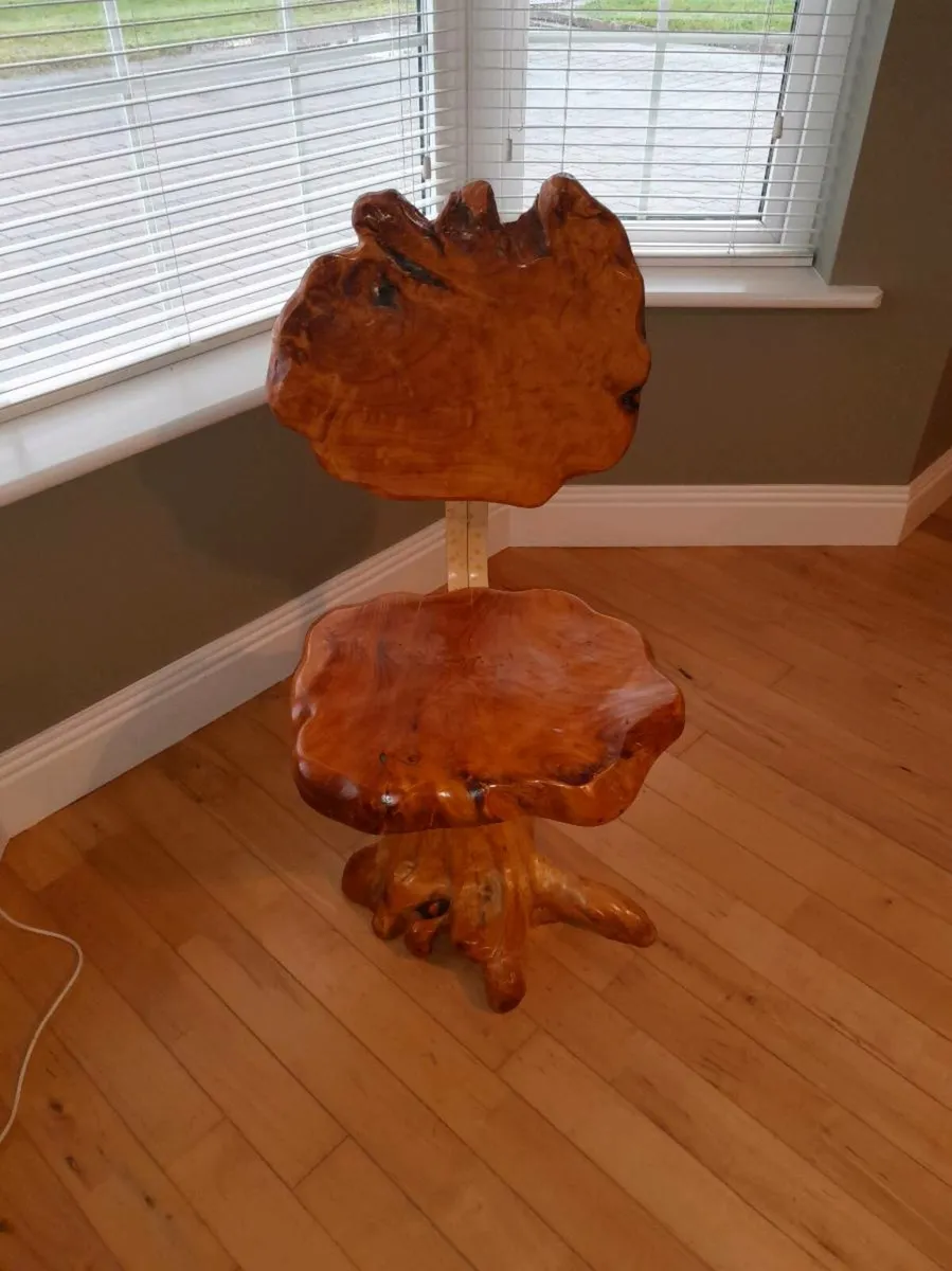 Wooden swivel chair