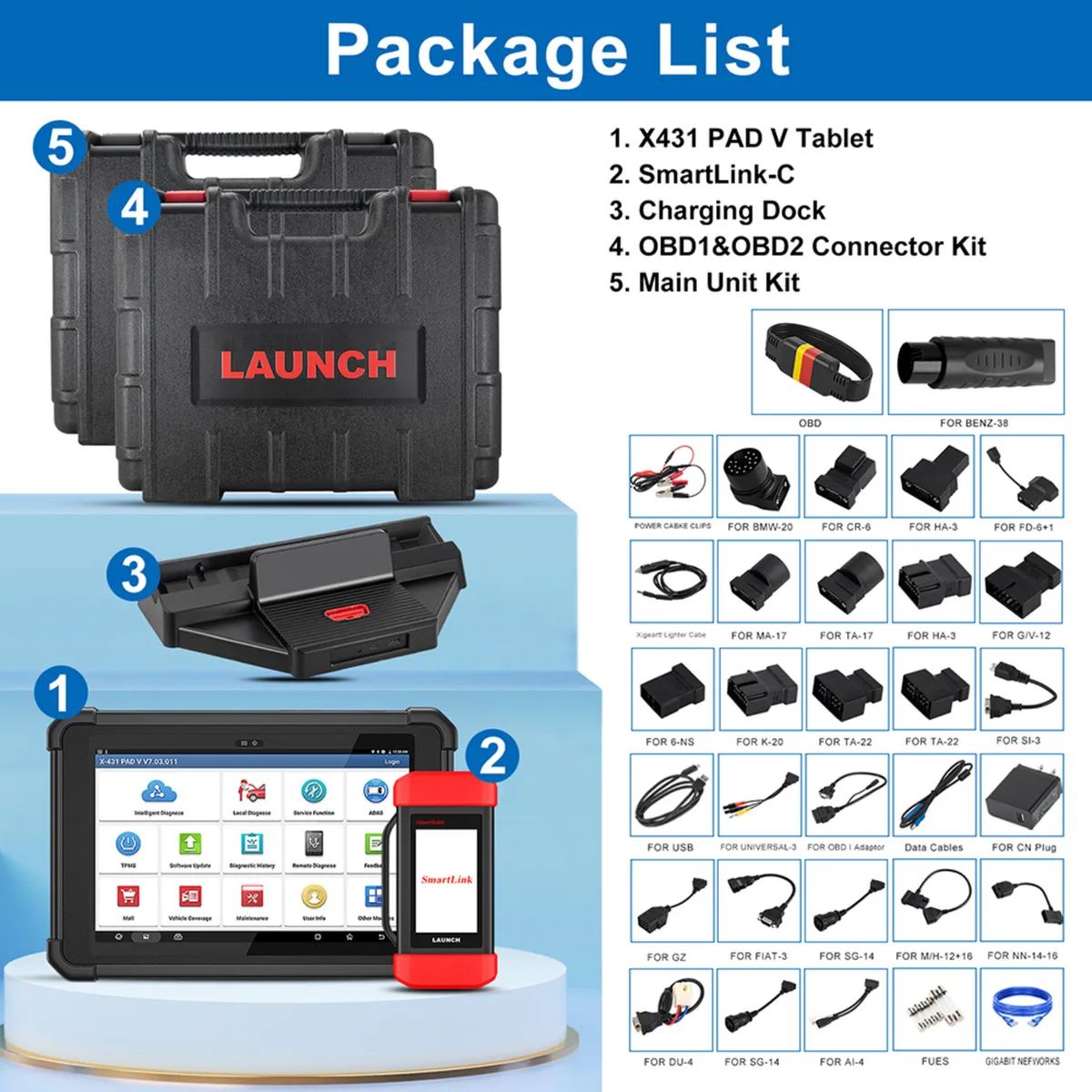 Launch X431 PAD V Elite Diagnostic Computer - Image 2