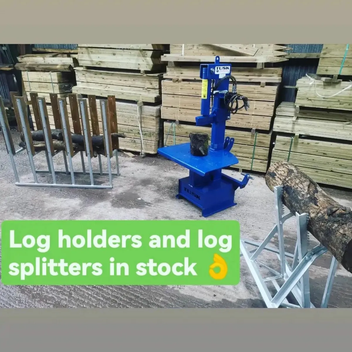 TUSK log spilters. Plus log holders - Image 1