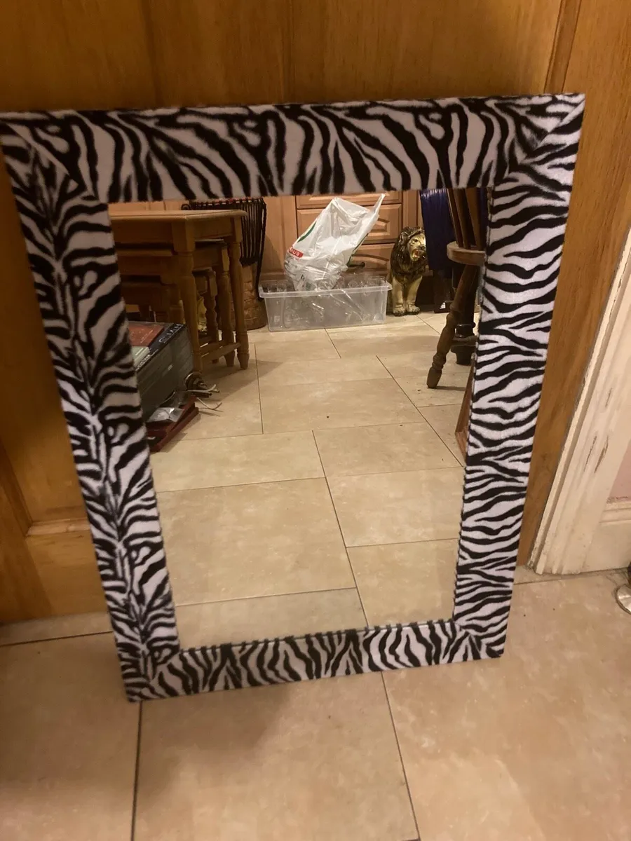 Zebra themed mirror