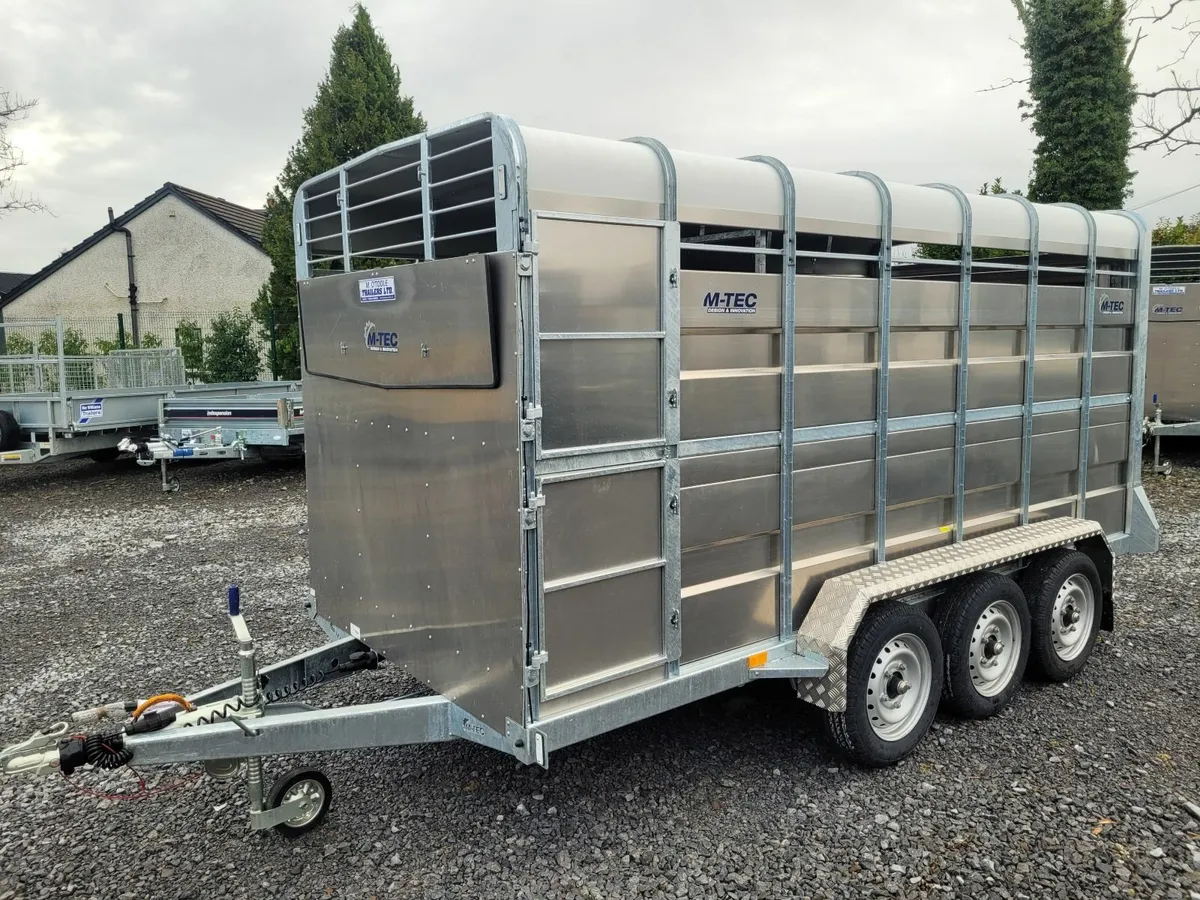 M-TEC  14' x 6' TRI AXLE CATTLE TRAILER - Image 3