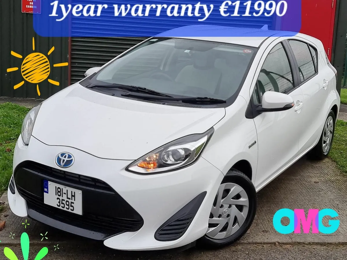 2018 TOYOTA AQUA 1.5 AUTO NCT&1YR WARRANTY €11,990 - Image 1