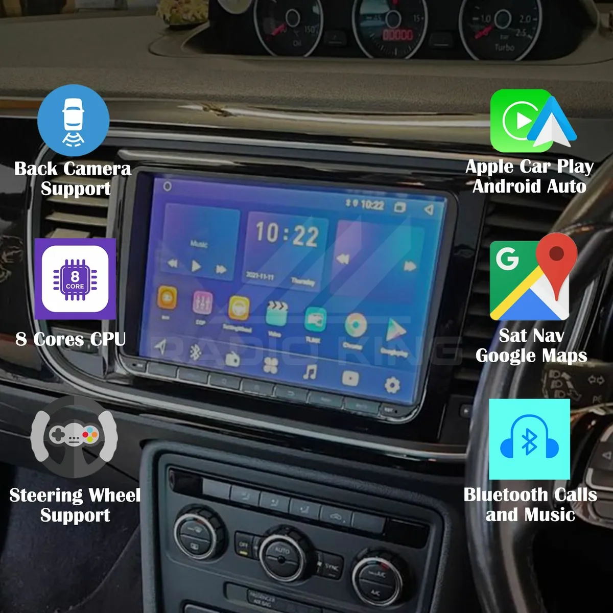 PREMIUM CARPLAY VOLKSWAGEN BEETLE ANDROID AUTO RAD - Image 1