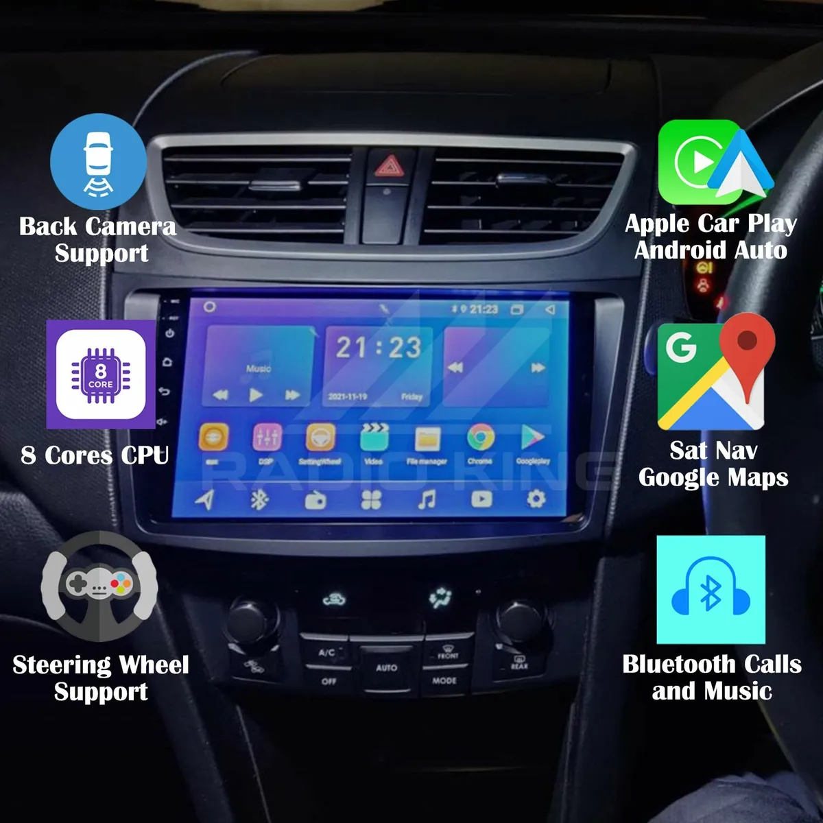 PREMIUM CARPLAY SUZUKI SWIFT ANDROID AUTO STEREO - Image 1