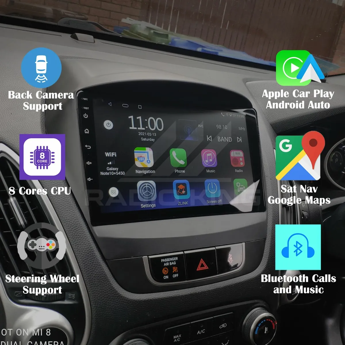 PREMIUM CARPLAY HYUNDAI IX35 ANDROID STEREO - Image 1