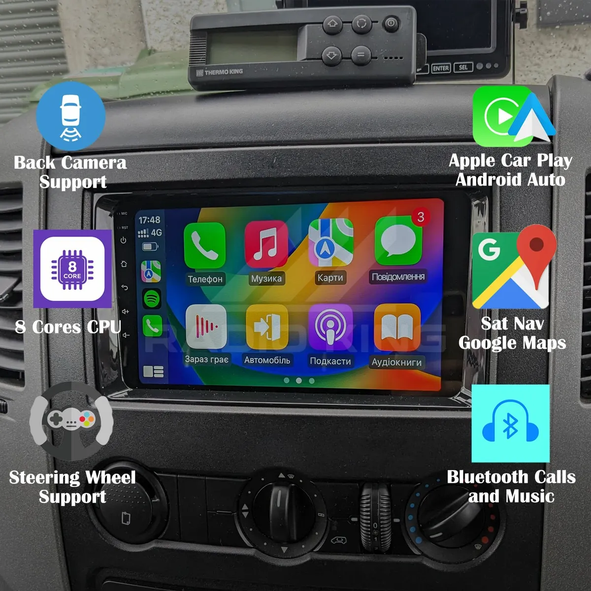 PREMIUM CARPLAY VW TRANSPORTER ANDROID AUTO RADIO - Image 1