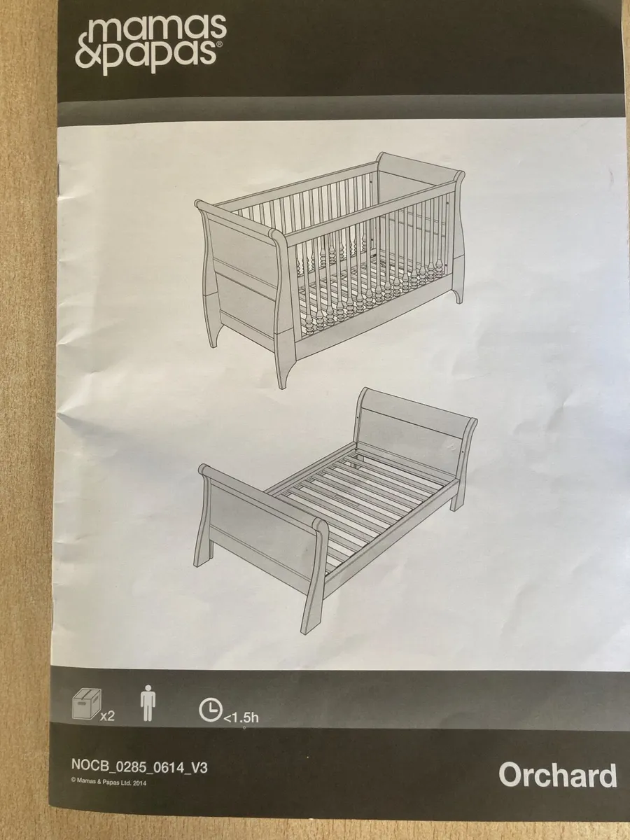 Mamas and papas orchard cot clearance bed