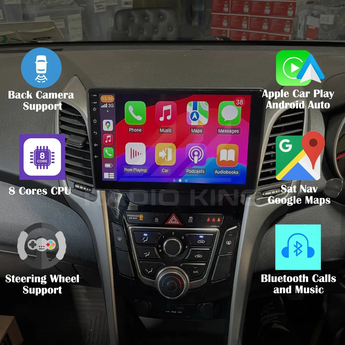 PREMIUM CARPLAY HYUNDAI I30 ANDROID AUTO RADIO - Image 1