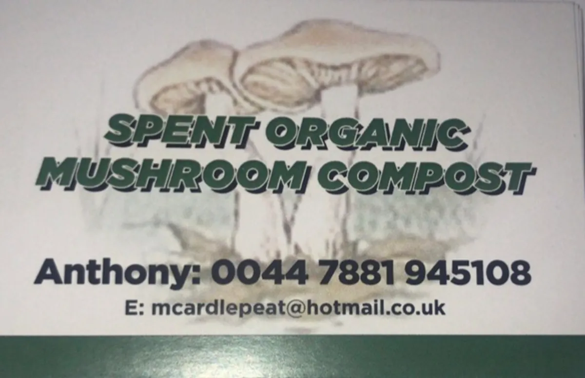 Spent organic mushroom compost