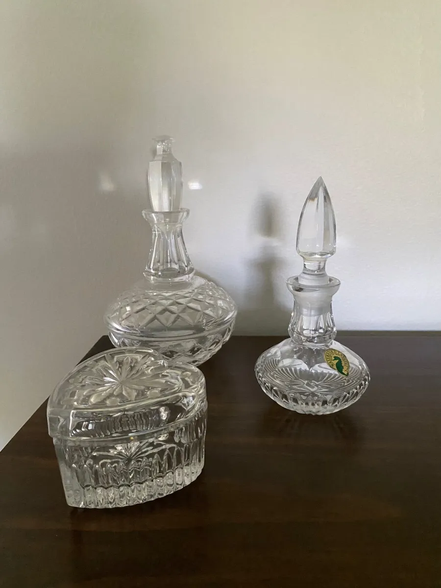 Waterford Crystal perfume bottles and ring holder for sale in Co