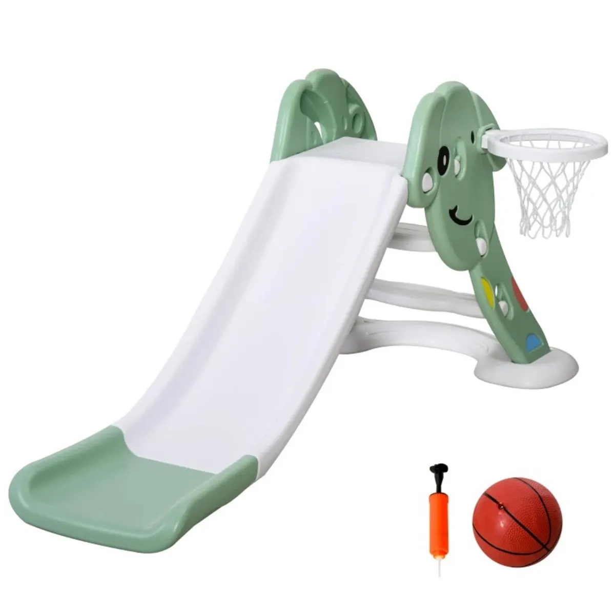 Little tikes slide hot sale and basketball hoop