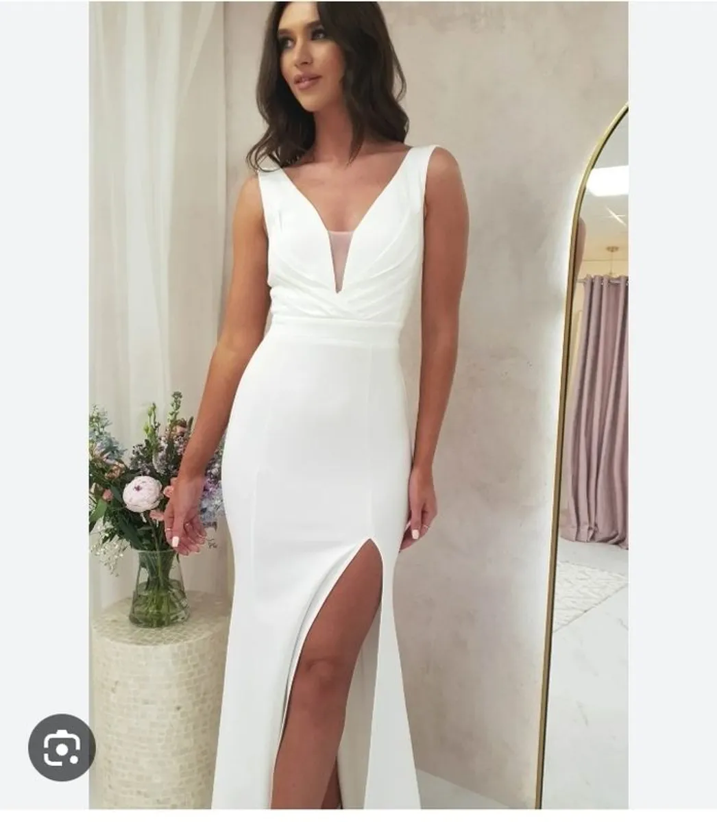 white bridesmaid dresses x 4