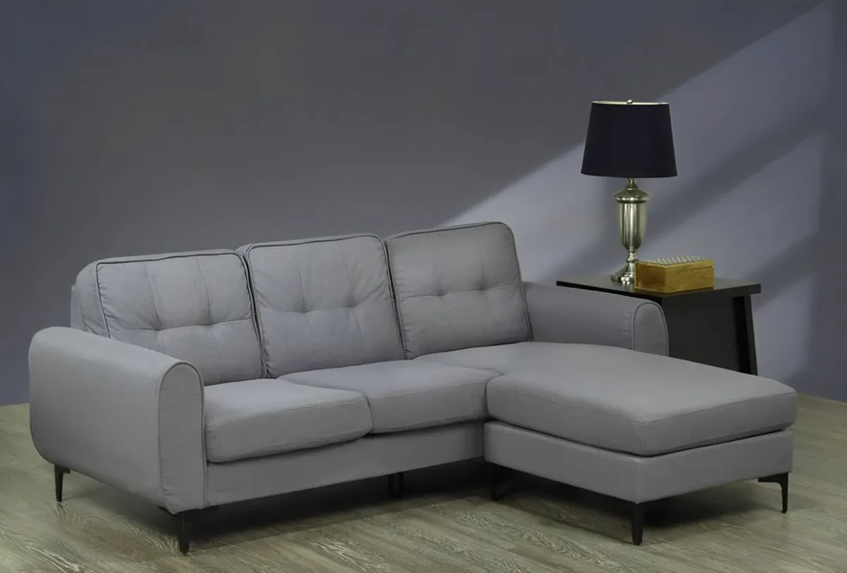 New Grey Fabric Corner Sofas