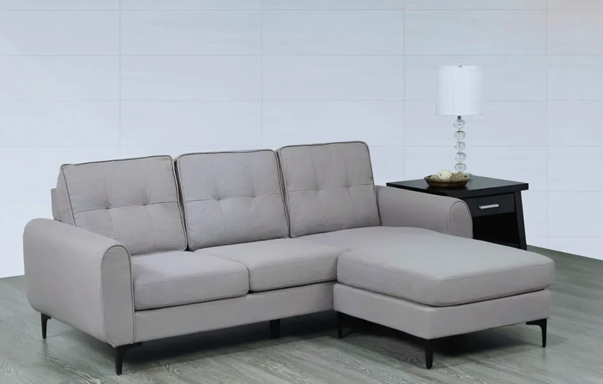New Bright Grey Corner Sofa FREE DELIVERY - Image 1