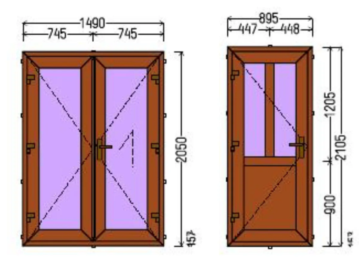 Single and Double doors for sale