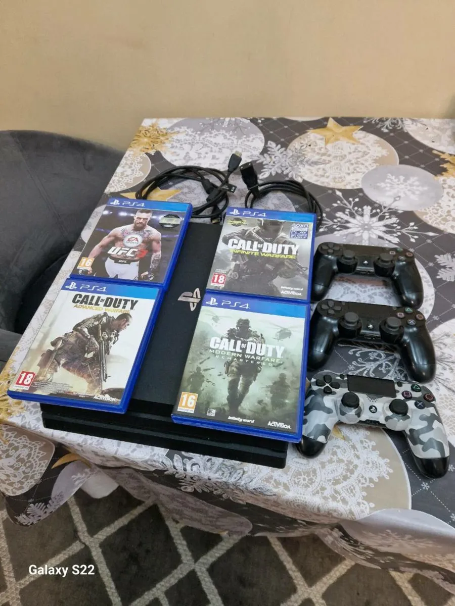 Sony playstation 4 pro with 4 games