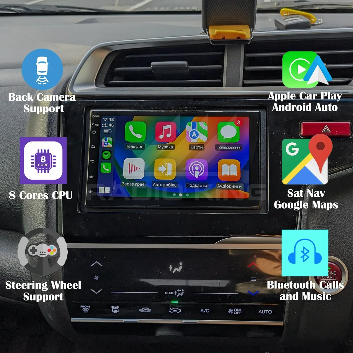 PREMIUM CARPLAY HONDA FIT ANDROID AUTO RADIO - Image 1