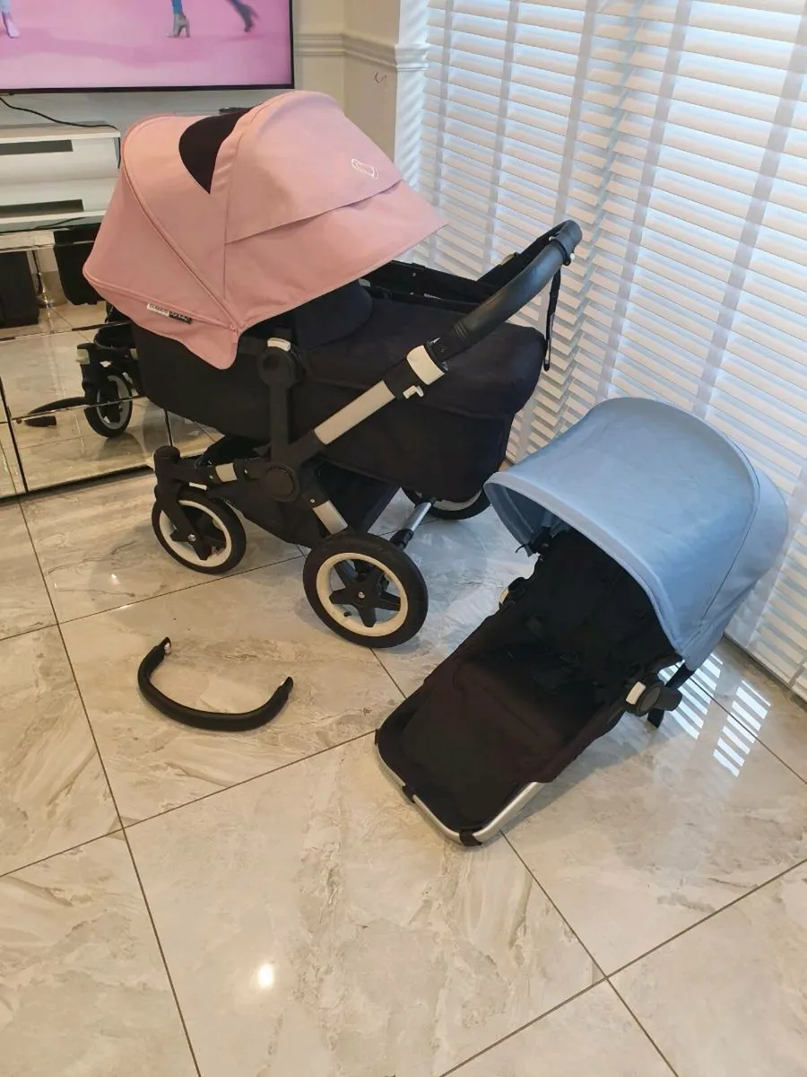 Bugaboo donkey outlet pink and blue