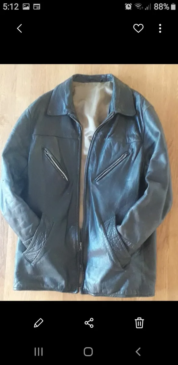 Scooter riders vintage leather jacket - Image 1