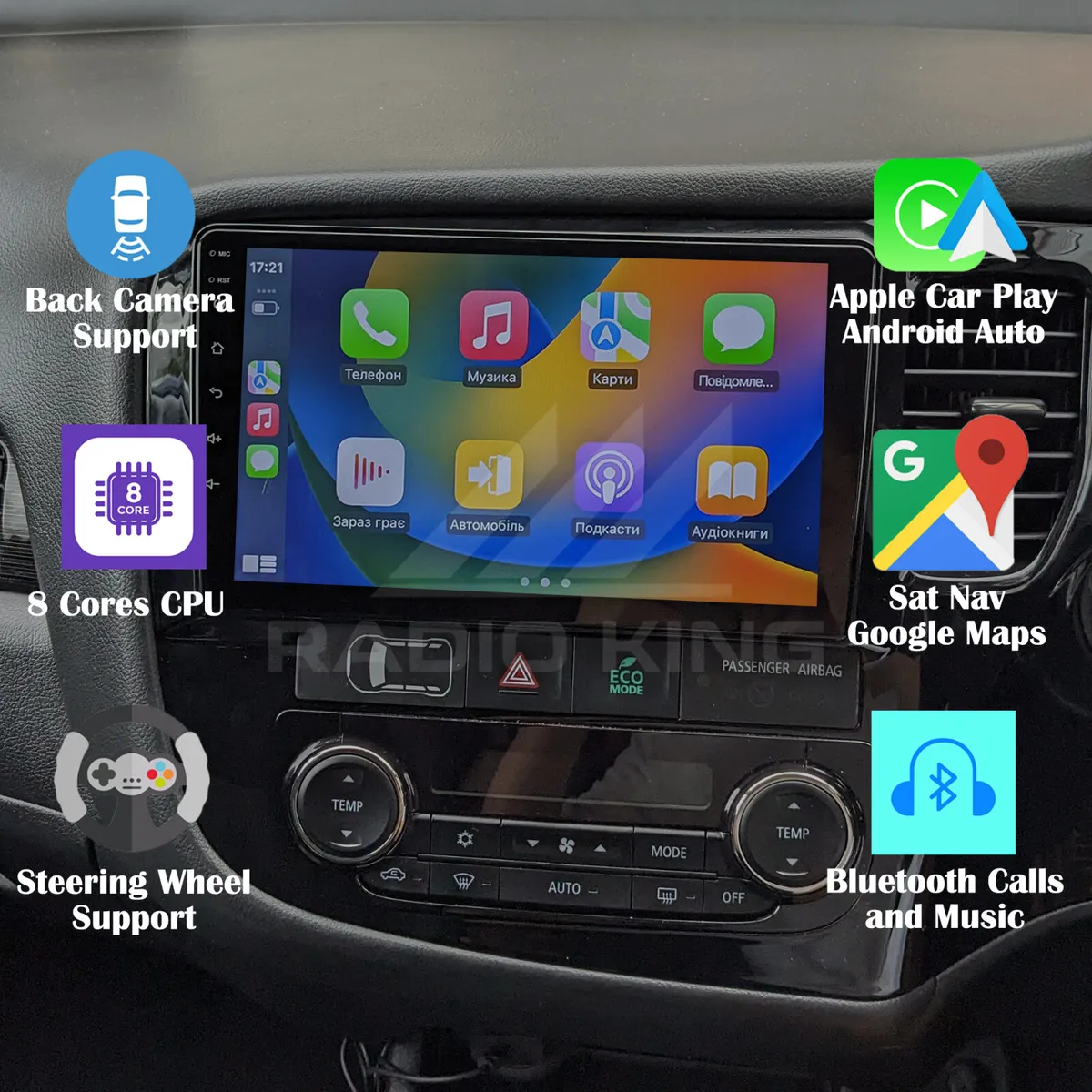 PREMIUM CARPLAY MITSUBISHI OUTLANDER ANDROID AUTO - Image 1