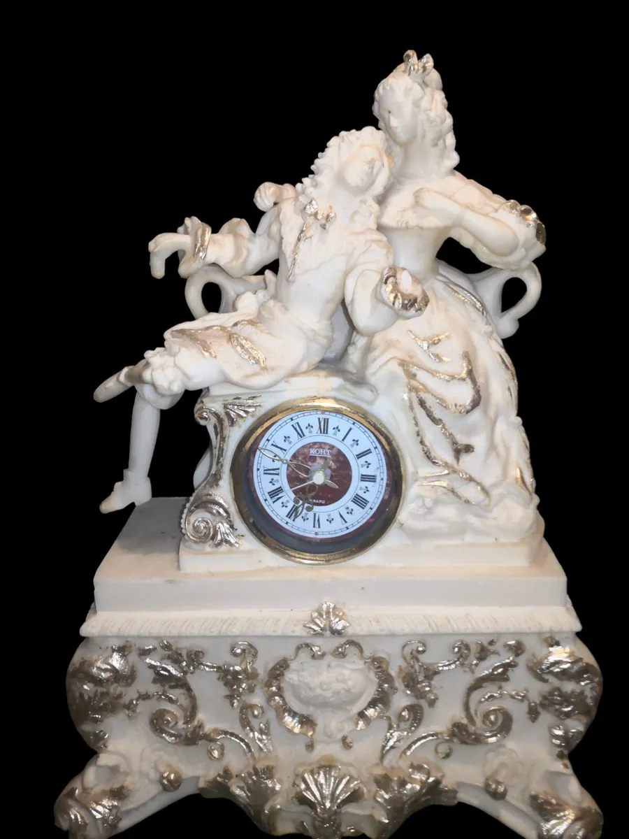 Large and heavy mantel clock