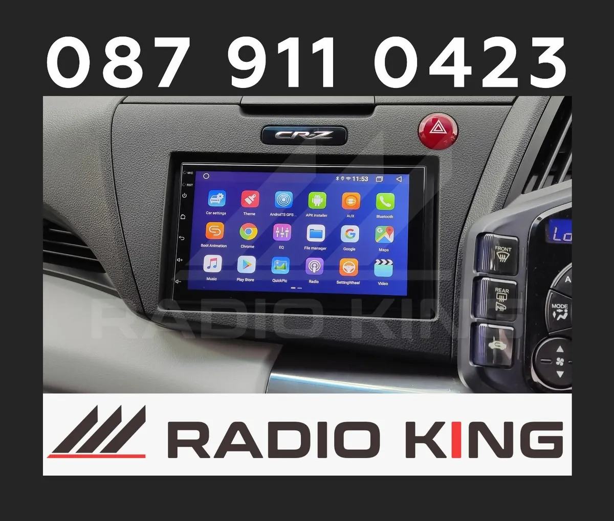 PREMIUM CARPLAY HONDA CR-Z ANDROID AUTO RADIO - Image 3