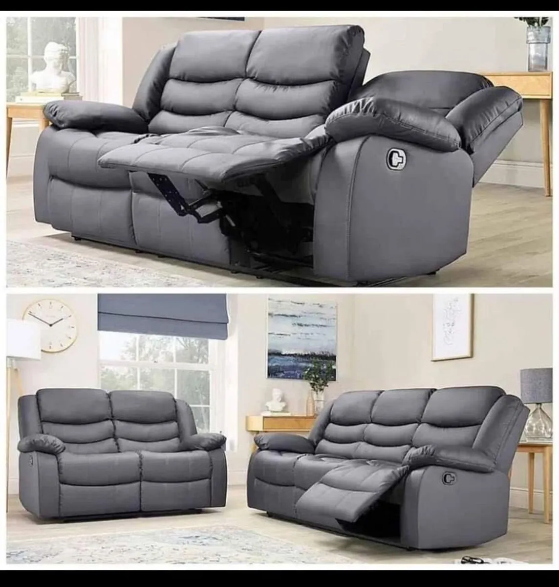 Leather Recliner Sofa-Roma Leather Recliner® Sofa-