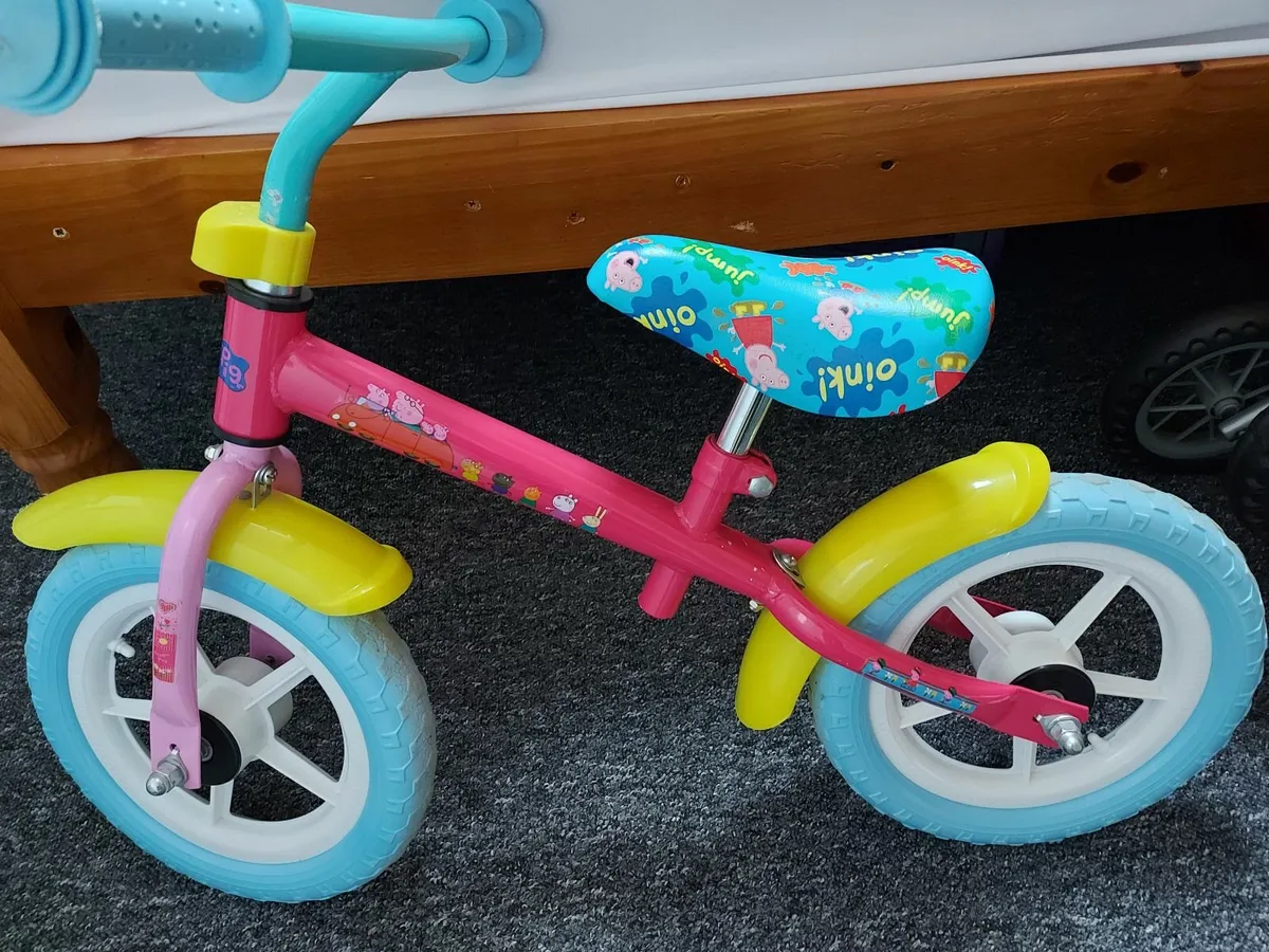 Peppa pig balance bike for sale in Co. Sligo for 25 on DoneDeal