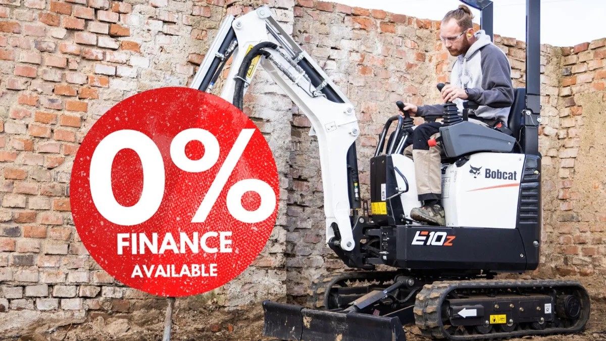 Bobcat E10z Micro Excavator |Watch Go Through Door - Image 1