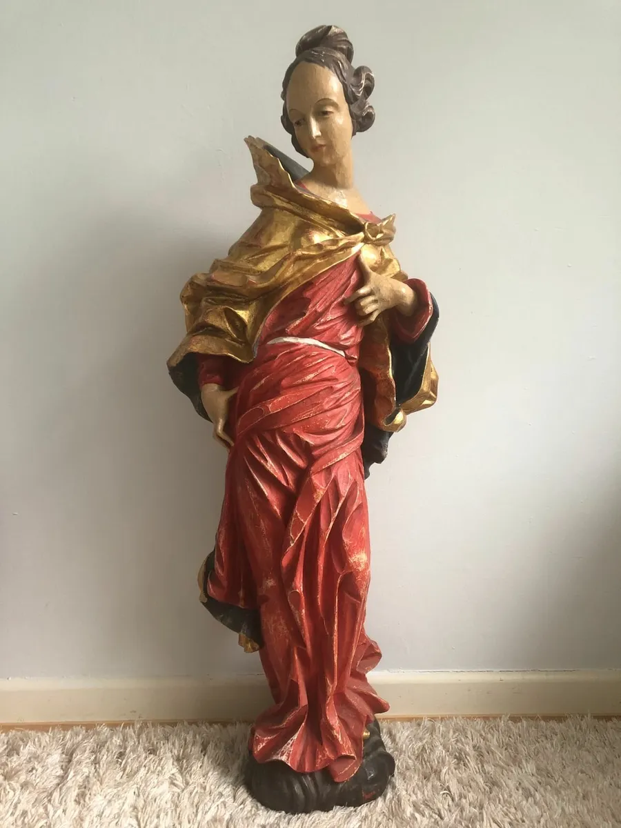 Rare Wooden Hand Carved Statue