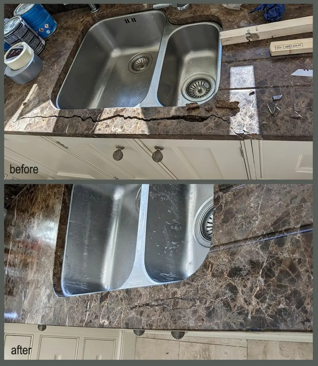 Marble Granite Quartz Counter Repair + Restoration - Image 2