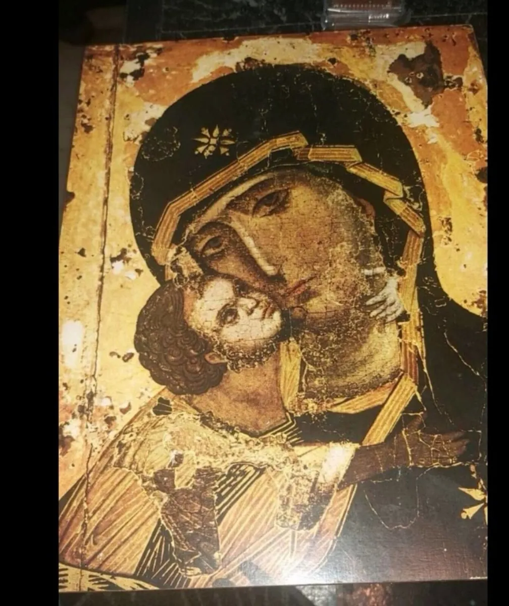 Our Lady of Vladimir icon on wood