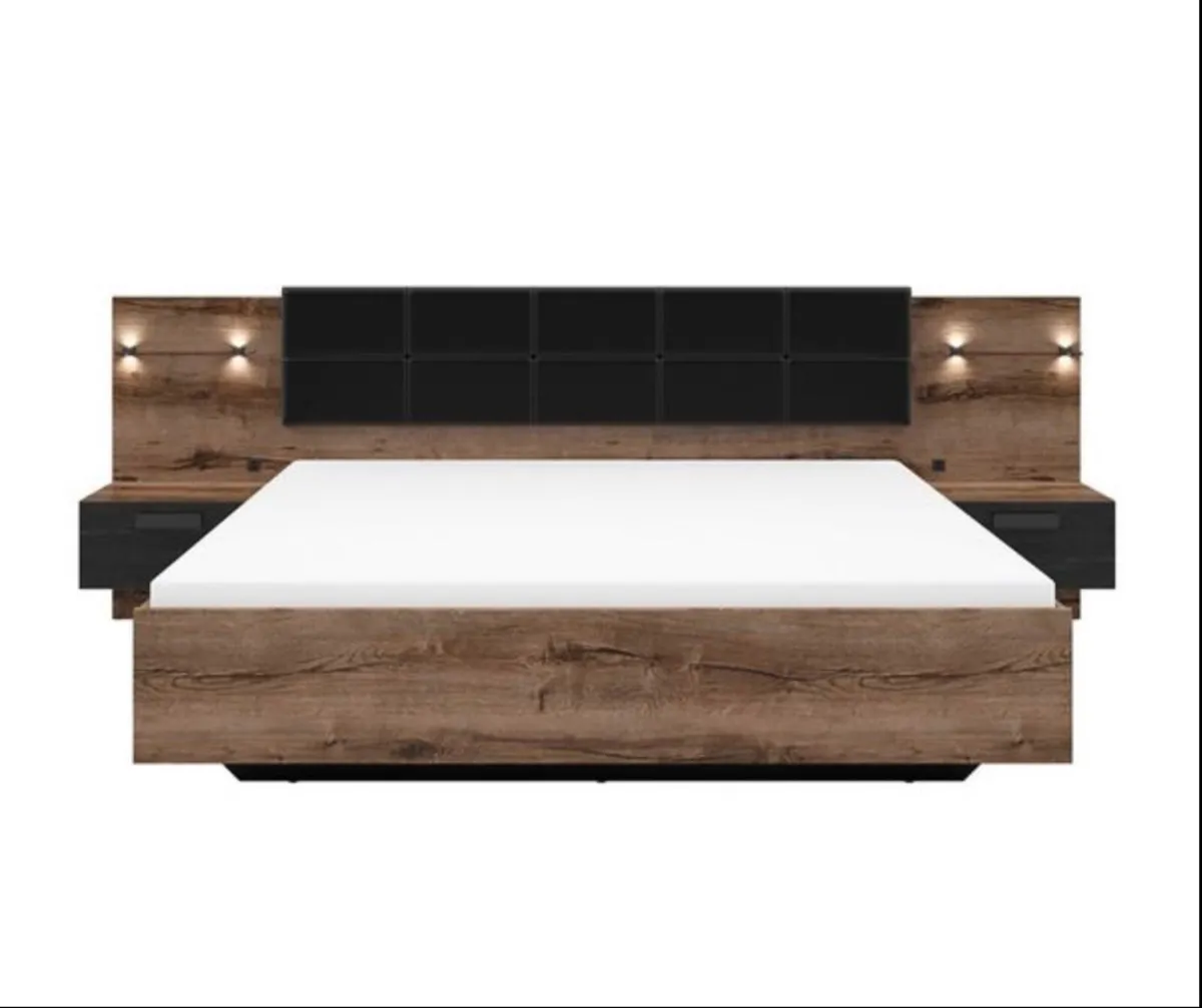 Queen size bed frame deals with side tables