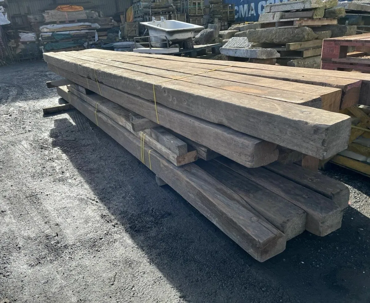 20 ft Old Hardwood  Timber Beams - Image 2