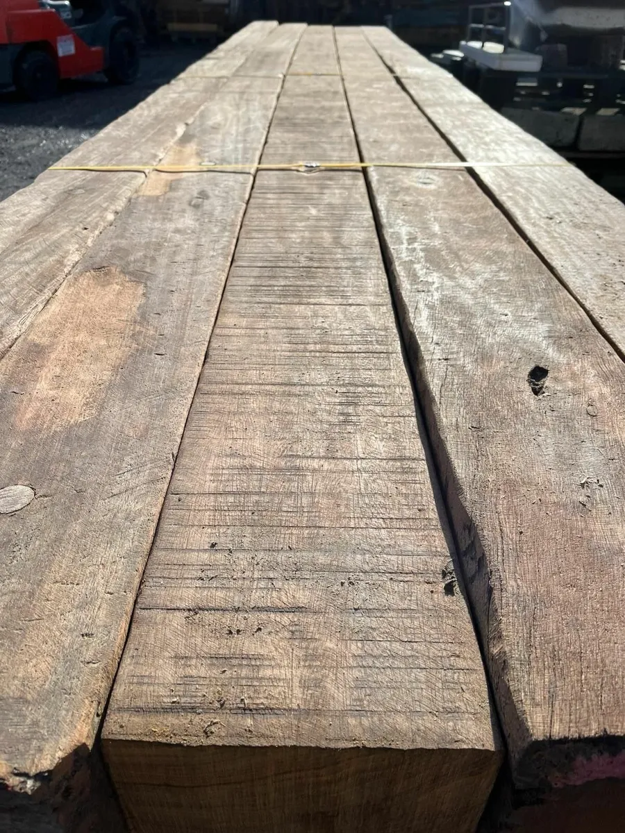 20 ft Old Hardwood  Timber Beams - Image 1