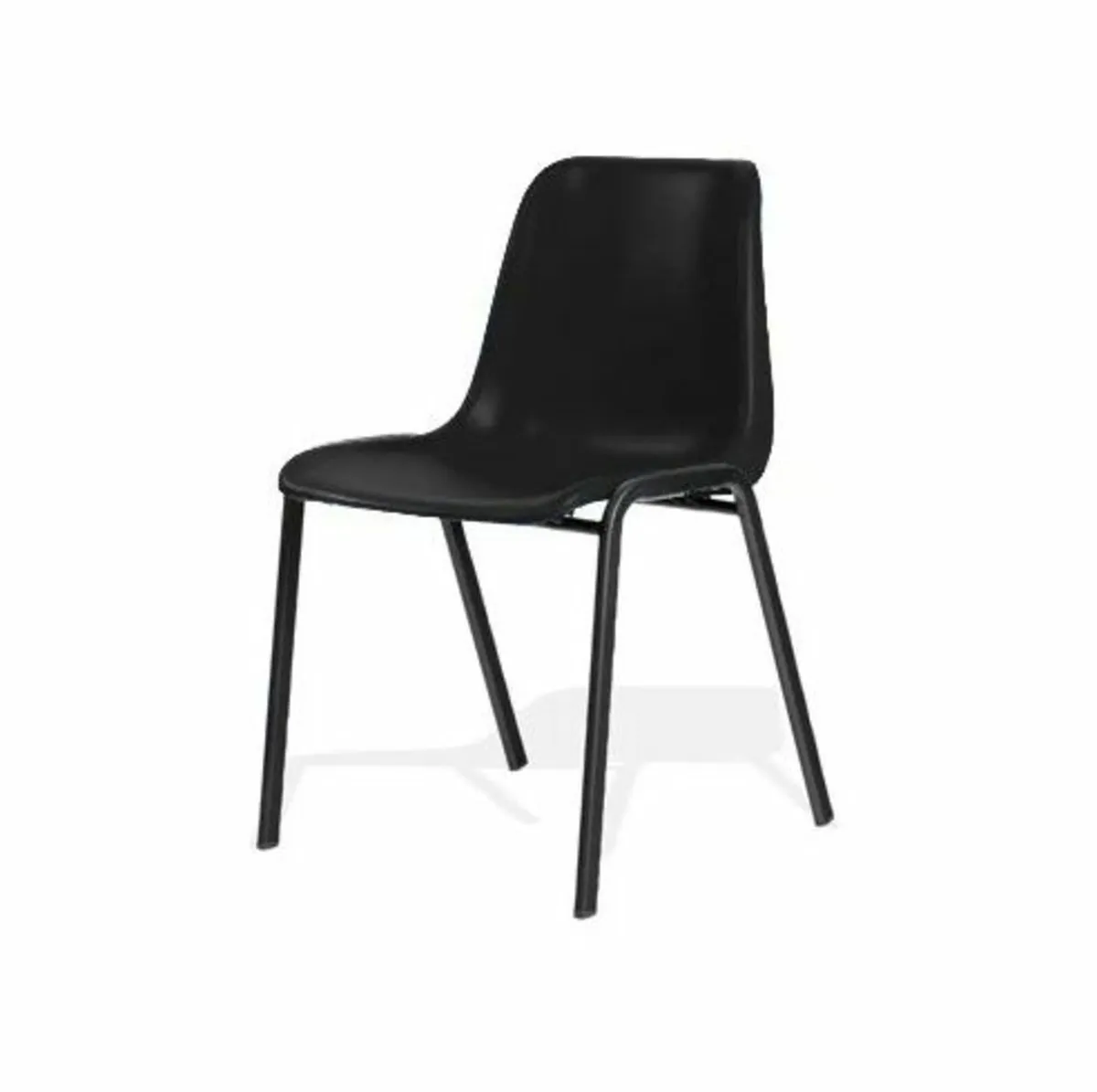 300 x New Polly Visitor Stacking Chairs - Black - Image 3