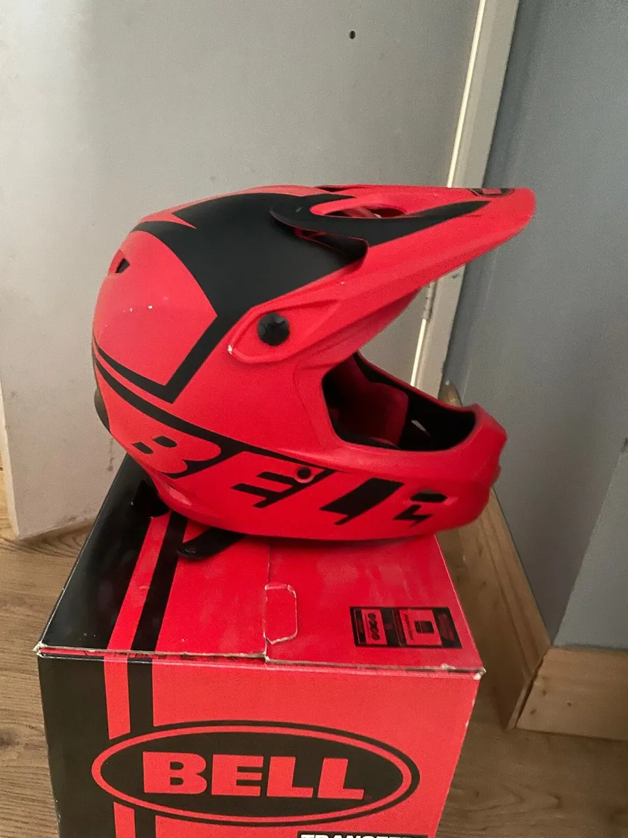 Red mountain bike store helmet