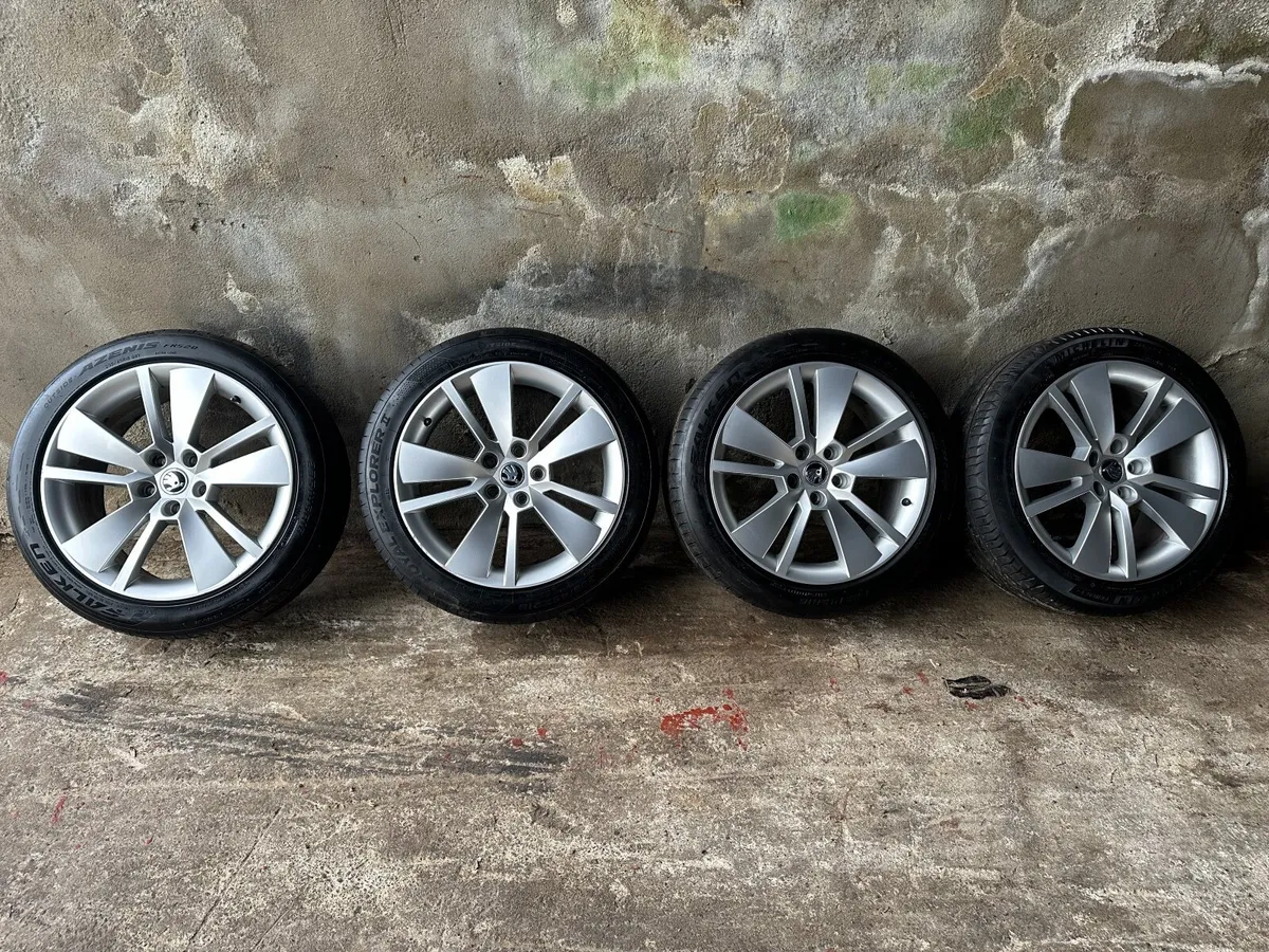 18" GENUINE SKODA SUPERB ALLOY WHEELS AND TYRES