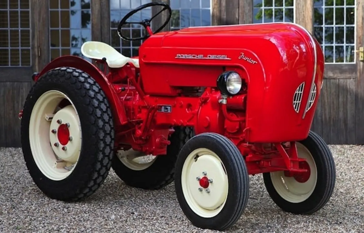 Vintage tractor parts and Porsche 108 Junior