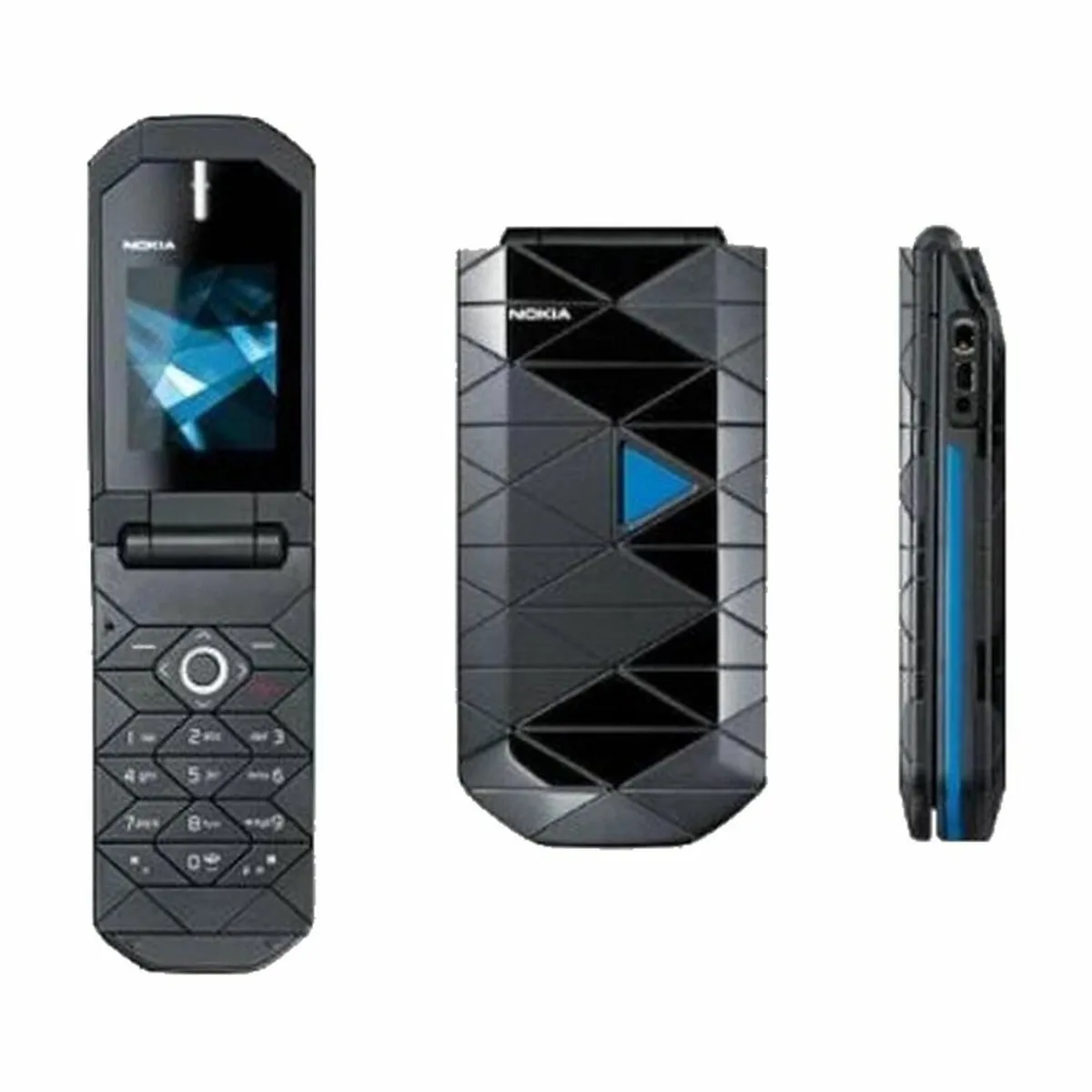 Nokia 7070 Prism Dual Sim – Black & Blue Accent