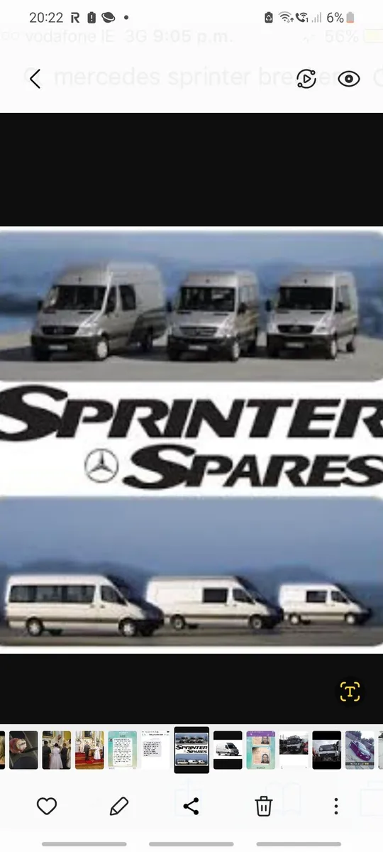 Mercedes sprinter breaking for sale in Co. Offaly for 50 on DoneDeal