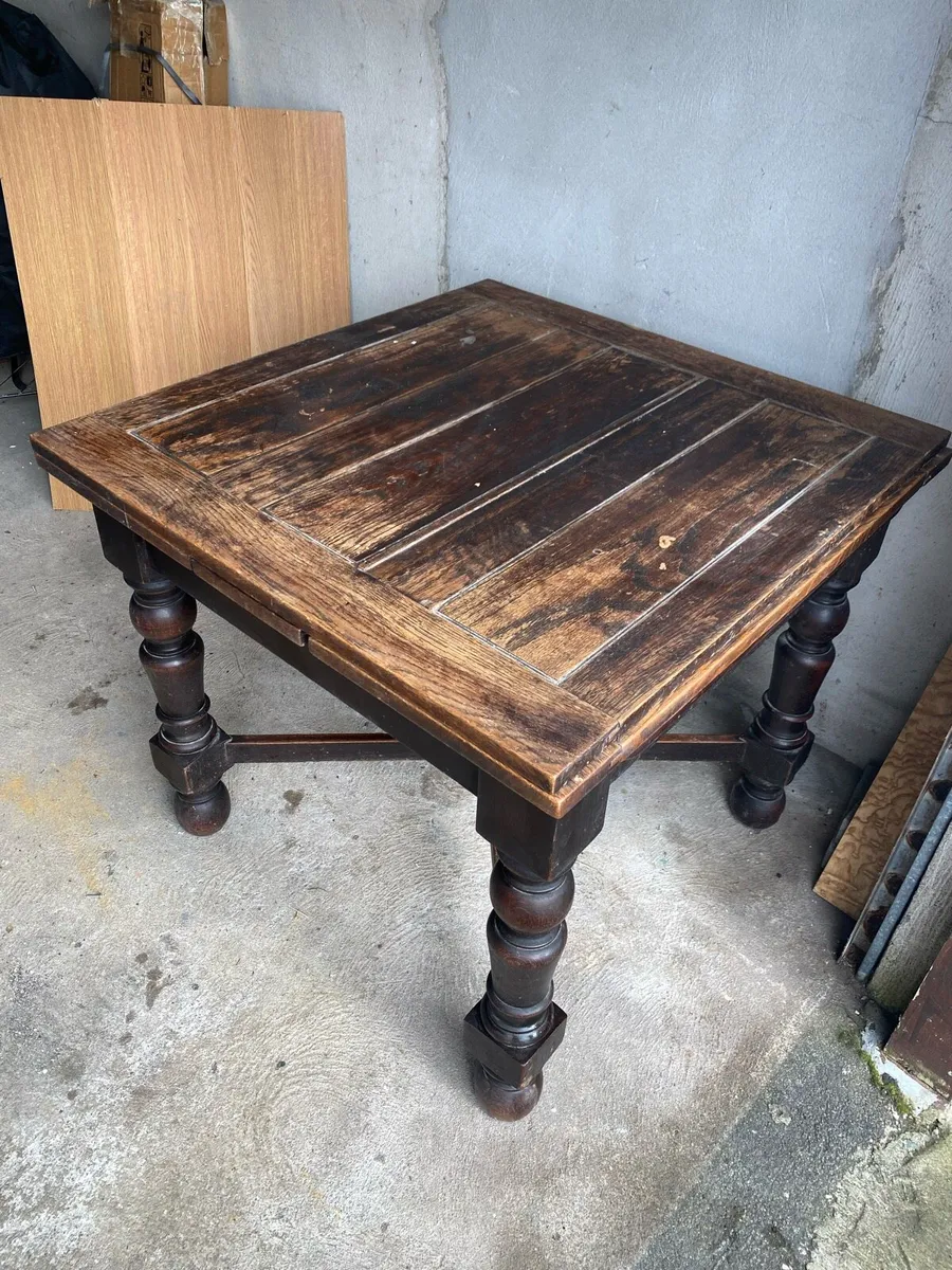 Vintage square deals dining table