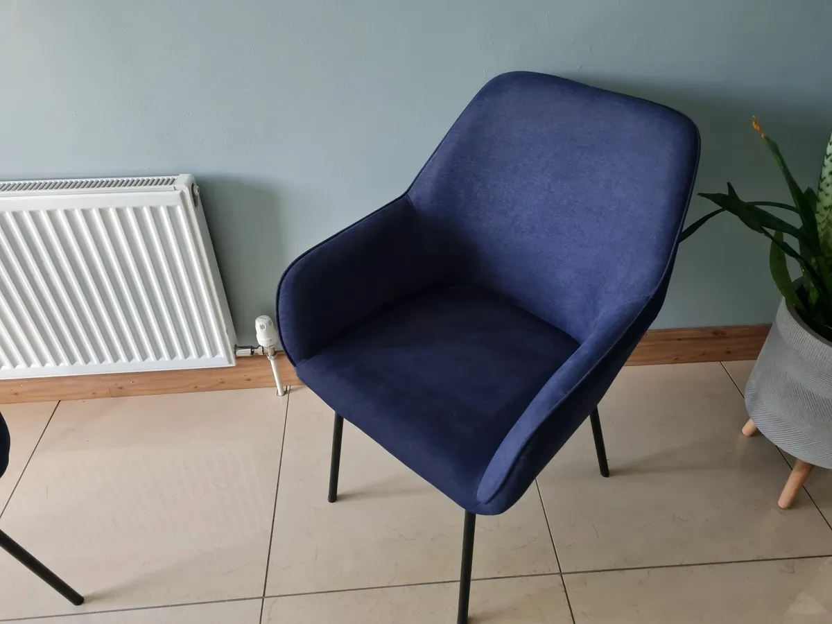 Pair of fabric on sale dining chairs