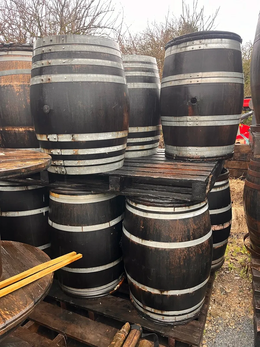 Oak whiskey barrels - planters etc - Image 3