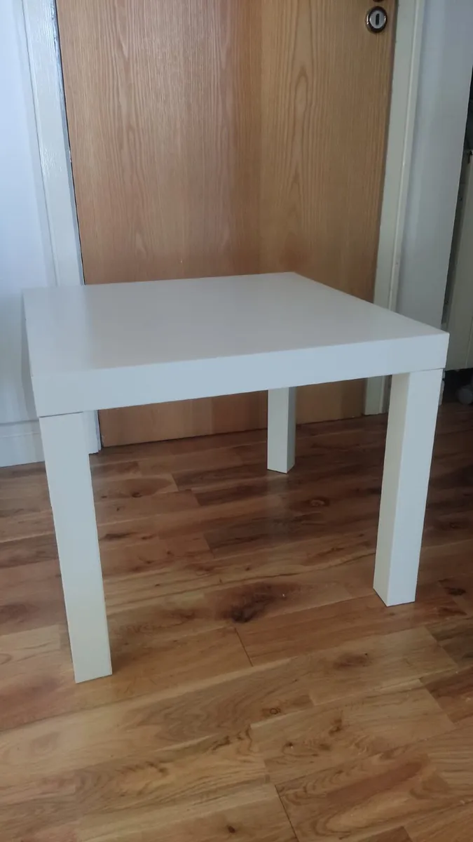 IKEA Side Table + Office bin + Desk Pad + Cabinet